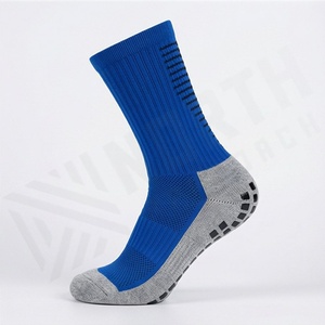 Blue <b>Crew</b> <b>Socks</b> Breathable Polyester Spandex Athletic Basketball <b>Socks</b> for Adults Summer Sport Wear - Product Image 3