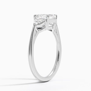 BOJ <b>Ring</b> 0142 Asscher Cut 925 <b>Silver</b> Luxe Trillion Three Prong Setting <b>Solitaire</b> Diamond <b>Ring</b> 2ct D Color VVS1 Moissanite GRA - Product Image 2