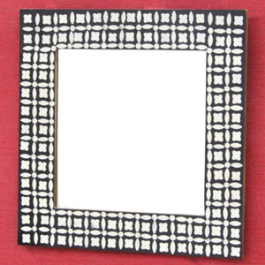 Miroir mural design corne de cerf 24 pouces, grand miroir décoratif pour la maison, le bureau, le salon, la chambre, la salle de bain, moderne et élégant, à suspendre au mur - Product Image 1