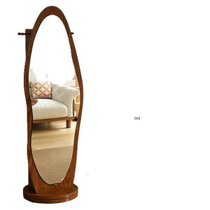 Hot Selling New Design Solid Wood Frame Full Length Salon Wave <b>Mirror</b> Large Floor Standing Bedroom <b>Mirror</b> <b>Wall</b> Decoration <b>Mirror</b> - Product Image 3