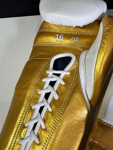Nuevo Set de Boxeo de Piel Genuina Blanca y Dorada de Alta Calidad al por Mayor con Logotipo Personalizado, Equipo de Combate CP-BHG-02 - Product Image 6