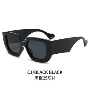 86320 Hot Selling Fashion Contrast Retro Personality <b>Square</b> Oversize Frame Colorful Custom Logo Women's Men's <b>Sunglasses</b> Brand - Product Image 5