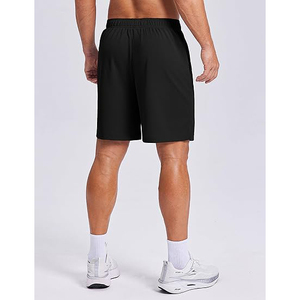 Pantalones Cortos Deportivos de Poliéster Cepillado para Hombre, Acabado Piel de Durazno, Tacto Suave, para Correr, Entrenar, Uso Casual, Sensación Premium - Product Image 2