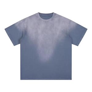 Camiseta Retro Estilo Urbano con Efecto Desgastado por el Sol, Lavado Ácido, Personalizada, Vintage, 100% Algodón, Ligera, Tejida, para Hombre - Product Image 1