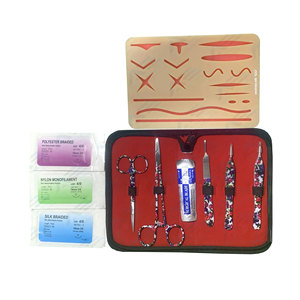 Kit de Disección, Instrumentos Veterinarios de Sutura Quirúrgica, Kits de Sutura para Estudiantes de Medicina y Biología con Almohadilla de Práctica de Sutura - Product Image 1