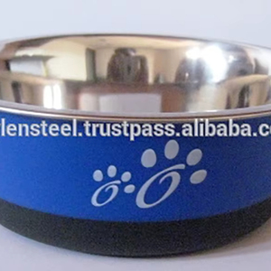 Bols et mangeoires en acier inoxydable pour animaux de compagnie, bols antidérapants pour chats et chiens, bol d'alimentation pour animaux de compagnie en gros - Product Image 1