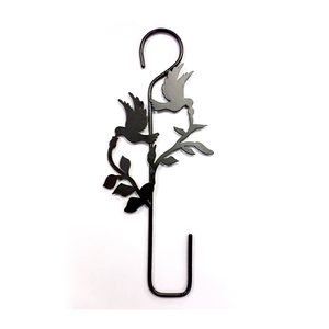 Art Decor Metal Hook With Birds And Leaves Design For <b>Wall</b> Or Door Use Rust Resistant Powder Coated Iron <b>Hanger</b> - Product Image 1