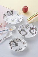 Assiette ronde en mélamine, assiette à dessert profonde, vaisselle incassable pour restaurant, pour école maternelle, pour enfants