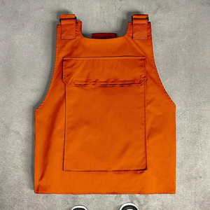 Gilet tactique en coton orange pour hommes, style camouflage, haute visibilité, vêtements de travail, chasse et mode streetwear hip-hop - Product Image 2
