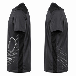 Camiseta de Pickleball Personalizada para Hombre en Color Grafito |   Camiseta Deportiva de Alto Rendimiento con Control Climático, Fabricación de Marca Privada - Product Image 3