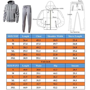 Survêtement gris à capuche pour homme, fermeture éclair intégrale, coupe décontractée, polyester et coton, pour l'automne, avec poches latérales - Product Image 6