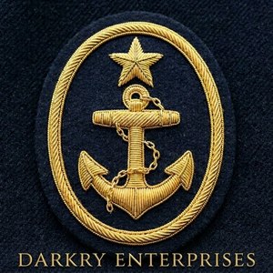 Handmade Gold Bullion Wire Embroidery Nautical Anchor <b>Star</b> Chevrons Patch custom badge insignia blazer jacket uniform crest - Product Image 2