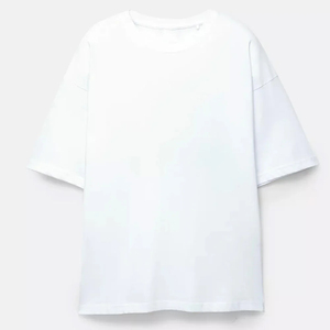 Camiseta de Hombre, Corte Regular, Color Sólido, Algodón Tejido, Logotipo Estampado en la Parte Delantera, Cuello Redondo, Manga Corta, Ligera, Casual, Largo Regular - Product Image 2