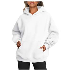2025 mujeres invierno otoño Sudadera con capucha de lana suave OEM ODM logotipo personalizado insignia Streetwear Casual gimnasio desgaste pulóver - Product Image 5