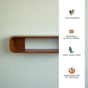 Estante de Pared de Madera, Decoración para el Hogar, Estante para Libros, Estantes para Decoración de Sala de Estar, Cocina y Dormitorio - Product Image 3