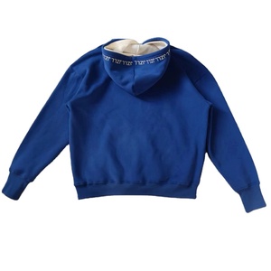 เสื้อฮู้ดผู้ชายสีน้ำเงิน ผ้าฝ้ายเฟรนช์เทอร์รี่ 100% ทรงปกติ มีกระเป๋าโลโก้ด้านหน้า สวมใส่สบายๆ สำหรับฤดูใบไม้ร่วง - Product Image 4