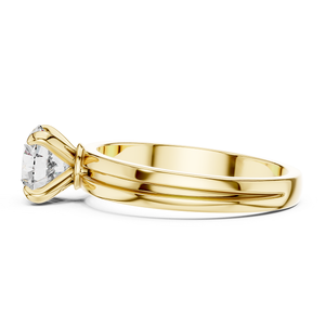 Bague de fiançailles en diamant de laboratoire de créateur, 1 carat, taille brillant, or, bijoux de mode raffinés, élégance premium, pièce maîtresse - Product Image 2