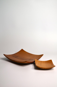 Japanese Style Wooden Plate <b>Set</b>: <b>Square</b> Oak Sushi Plate, Handmade Decor - Product Image 2