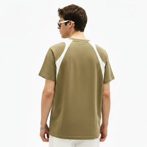 Chemise à manches courtes col rond pour homme personnalisée, 240GSM, Spandex/Polyester, respirante, écologique, broderie, coupe classique, mode estivale - Product Image 2