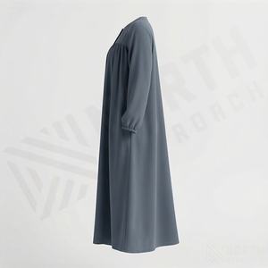 Abaya de alta calidad, ropa islámica de moda, abaya con botones frontales, vestido musulmán de cobertura completa para mujer, abaya con color personalizado. - Product Image 3