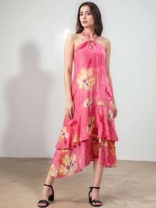 Nouvelle Robe Western Formelle 2026 à Imprimé Floral Tissé et Numérique pour Femme, Grande Taille, Col en V, Longueur Midi, Sans Manches, Taille Naturelle - Product Image 4