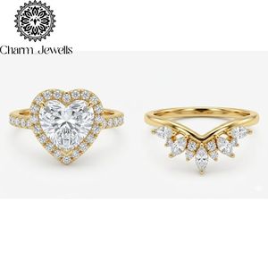 Bague de fiançailles en moissanite taille coussin Charm Jewells, en argent 925, sertie de griffes, avec bande pavée, certifiée IGI, style classique pour femme - Product Image 3