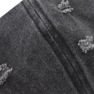 หมวกเบสบอลสีดำคลาสสิกแบบฟอกสี ขอบรุ่ย แต่งลูกไม้ ผ้าฝ้าย ทรงแด๊ดแฮท สำหรับผู้ชายและผู้หญิง ปรับขนาดได้ด้วยสายรัดแบบ Snapback - Product Image 4