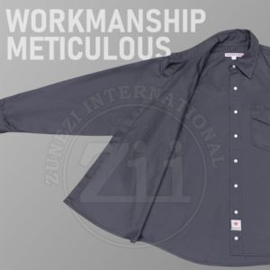 เสื้อเชิ้ตผู้ชายทรงปกติ ผ้าฝ้าย แขนครึ่งตัว ป้องกันไฟลุก ทนความร้อน ระดับการป้องกัน 300-500 องศาเซลเซียส พร้อมชุดป้องกันสารเคมี - Product Image 2
