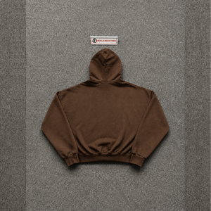 เสื้อฮู้ดดี้สีน้ำตาลเข้มทรงโอเวอร์ไซส์แบบซิป มีกระเป๋าหลายช่อง สไตล์ลำลอง ผ้าเฟรนช์เทอร์รี่ พร้อมกระเป๋าอเนกประสงค์ แฟชั่นแนวสตรีท ผ้าคอตตอนนุ่ม - Product Image 6