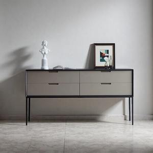 Support de couloir moderne en fer avec design combiné, forme rectangulaire élégante, cadre fin pour hôtel et salon, meuble d'appoint - Product Image 1