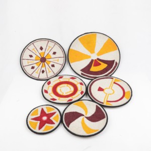 Minimalist afrika duvar tepsi jüt duvar askısı çok amaçlı duvar dekorasyon Placemat etnik Boho el sanatları seti 6 ev için d & eacute; D & eacute; - Product Image 1