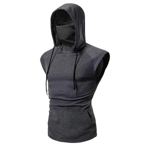 2026 <b>Men's</b> <b>Pink</b> Sleeveless Hooded Solid Color Knitted Casual Top Regular Fit <b>Hoodie</b> Available For Online Sale Now In Low Price - Product Image 5