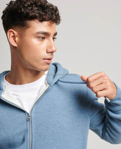 Venta al por mayor Unisex de alta calidad chaqueta con capucha personalizada Hombres Cremallera completa Sudaderas con capucha Cremallera en blanco 100% Sudadera con capucha de algodón - Product Image 4