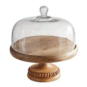 Premium Quality Wooden <b>Cake</b> Dome With Elegant Design For Serving <b>Cakes</b> Pastries And Bakery Display At Home - Product Image 2
