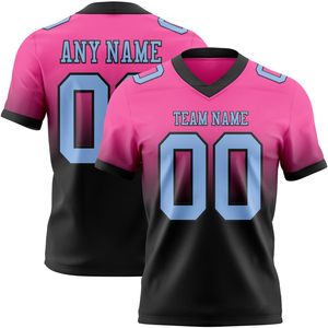 Maillot de football américain en tissu interlock, résistant à la décoloration, impression personnalisée, logo sur mesure, fournisseur OEM ODM, uniforme respirant - Product Image 1