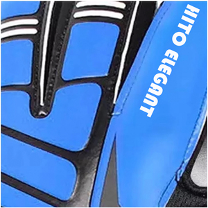 ถุงมือผู้รักษาประตูฟุตบอลแบบยืดหยุ่น ดีไซน์พิเศษ สีดำและสีน้ำเงิน คุณภาพพรีเมียม ผลิตจากยางลาเท็กซ์เยอรมัน หนา 3 มม. แบบ Negative Cut - Product Image 4