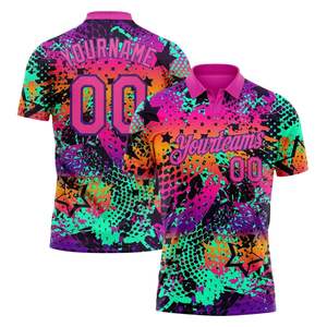 Camiseta Deportiva de Manga Corta con Sublimación de Moda, Camisas de Golf con Botones para Hombre, Camisa Polo Personalizada para Hombre - Product Image 5