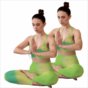 Conjuntos de yoga transpirables y cómodos para mujer con top y pantalón a juego, elegantes conjuntos de yoga para mujer para el gimnasio. - Product Image 3
