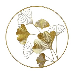Modern Luxury Gold Metal <b>Leaf</b> Wall Mirror Decorative Sunburst Feather Iron Wall Hanging <b>Art</b> for Living Room Home Hotel - Product Image 6