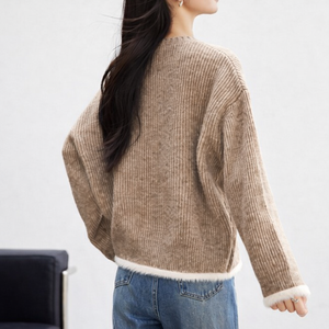 Suéteres Casuales Holgados para Mujer, Otoño, Nuevo Diseño, Tejido Antiarrugas, Transpirable, Largo, Venta al Por Mayor - Product Image 6