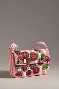 Bolso de Hombro de Lona Bordado a la Moda con Diseño de Copa de Cóctel, Diseño de Cuentas Marrones, Forma Personalizada, Bolso Promocional - Product Image 4