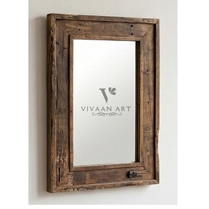 Miroir mural rond en bois Art Déco de luxe pour chambre à coucher, salon, salle de bain, décoration intérieure élégante et écologique - Product Image 5