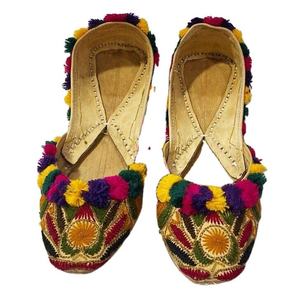 Wholesale Handmade Multi Colors Khussa Women Punjabi Bridal Khussa Anti-Slip Outdoor for Traditional Wedding Wear <b>Jutti</b> Khussas - Product Image 1
