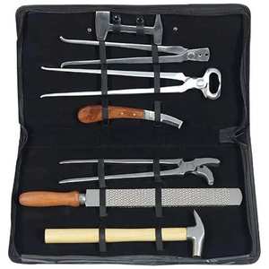 Kit de Herramientas Ortopédicas de Acero Reforzado para Herradores, Set Profesional para el Cuidado de Pezuñas de Caballos, Alicates, Escofina, Cuchillo para Pezuñas, Martillo, Recorte de Pezuñas Equinas - Product Image 5