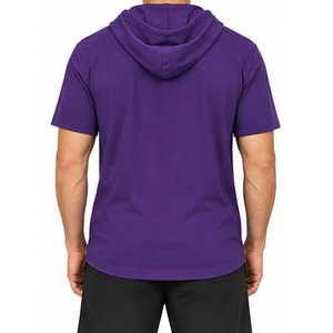 High Quality Winter Embroidered Short Sleeve Hoodie OEM ODM Custom Cotton Hooded Sweatshirt <b>Men</b> Women Bulk Wholesale Factory - Product Image 4
