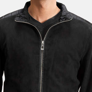 OEM Custom Avan <b>Men's</b> Winter Waterproof Genuine Leather Stand Collar Streetwear Bomber <b>Jacket</b> Brown - Product Image 4