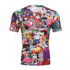 เสื้อยืดแขนสั้นผู้ชาย พิมพ์ลายตัวอักษร ทรงปกติ คอกลม สไตล์ลำลอง ระบายอากาศได้ดี ผลิตจากผ้าโพลีเอสเตอร์ถัก แบบซับลิเมชั่น - Product Image 1
