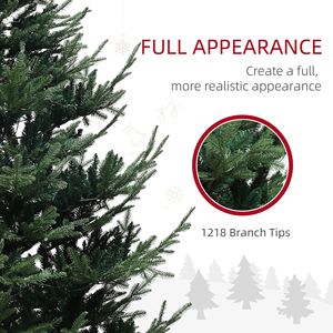 Albero di Natale Artificiale in Pino Nordico da 2,3 m con 300 Luci LED Bicolore, 1218 Punte di Rami, Preilluminato con Sistema a Cerniera - Product Image 3
