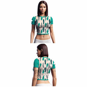 Camisetas cortas elegantes para mujer, ropa informal a la moda, camisetas cortas ajustadas para mujer en venta - Product Image 5