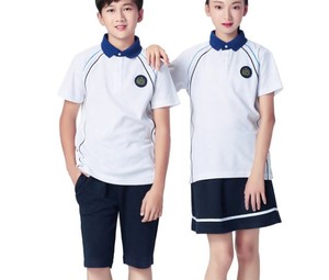 Conjunto Deportivo para Adultos al por Mayor, Resistente al Viento, Camiseta Blanca, Azul y Roja, Falda, Uniforme Escolar Personalizado, Material de Tela - Product Image 5